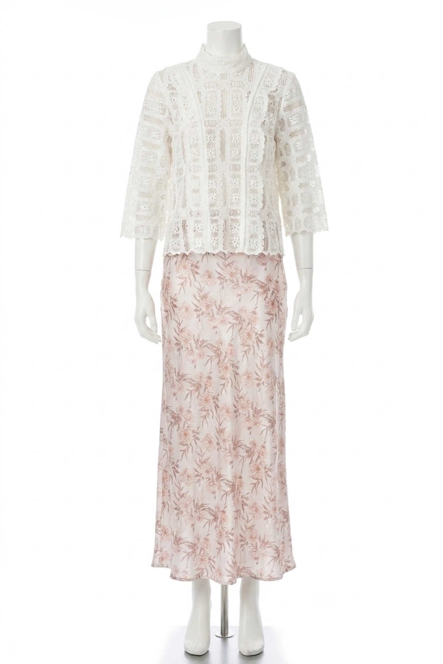 NEW SMYTHE scalloped crochet top in white